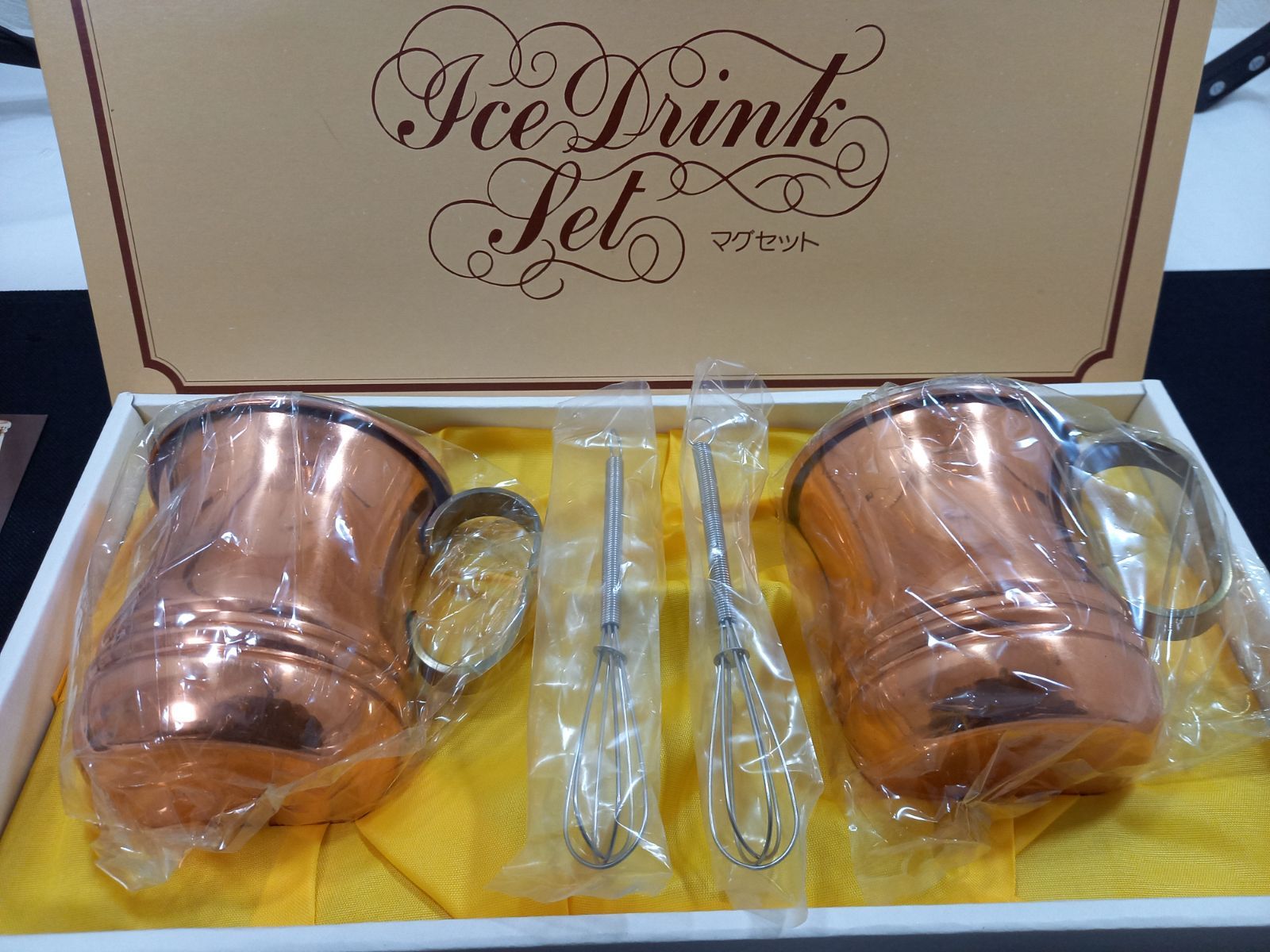 き COPPER WARE 銅製アイスドリンクセット マグカップ＆マドラー ギフト バー用品 感あり