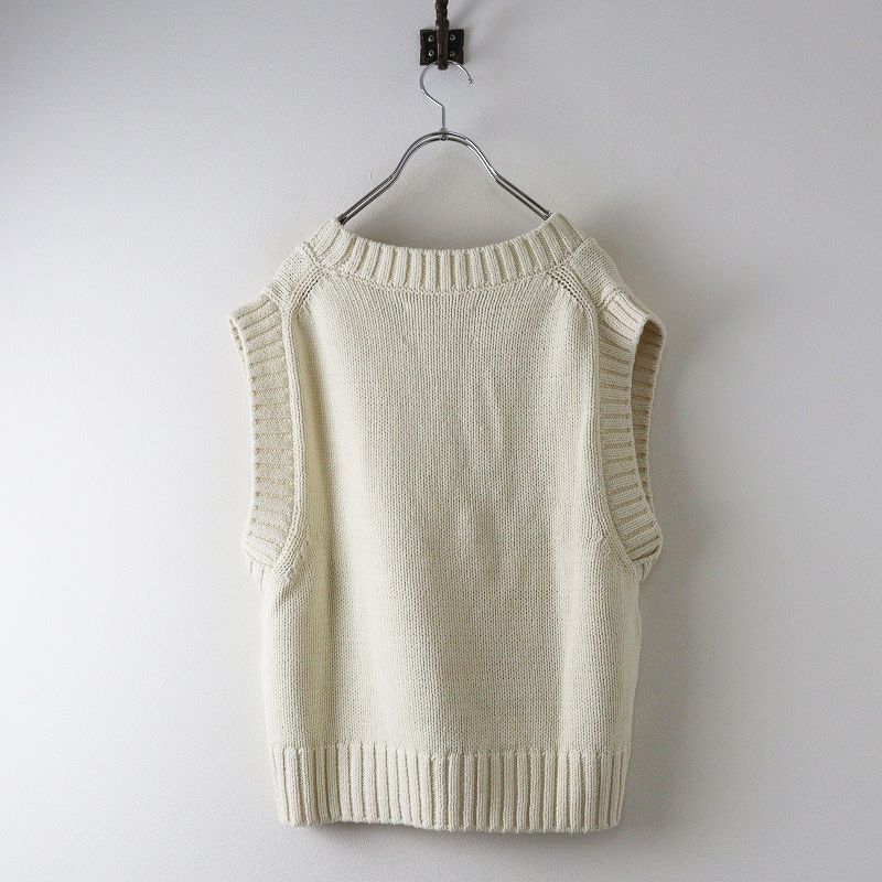 2025 SS マーガレットハウエル エムエイチエル MHL COARSE COTTON LINEN コットンリネンベスト 2 オフホワイト