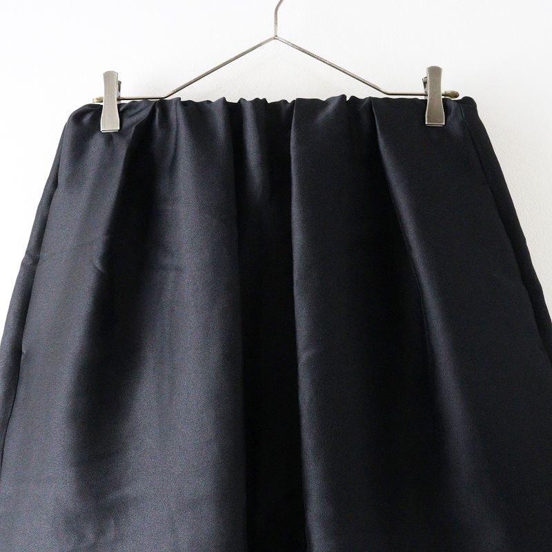  2025 SS ローヘン LOHEN ブライトダブルクロスバレルスカート F ブラック タック コクーン イージー ゴム 長袖 シャツ ブラウス