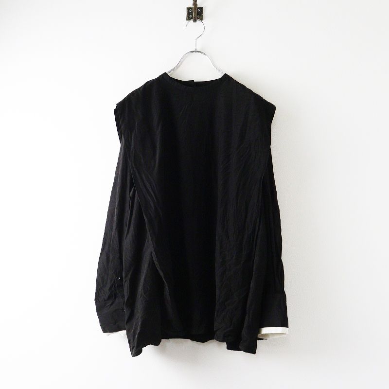 2025AW ローヘン LOHEN ショルダータックブラウス F ブラック シャツ プルオーバー チュニック トップス 2400014654448