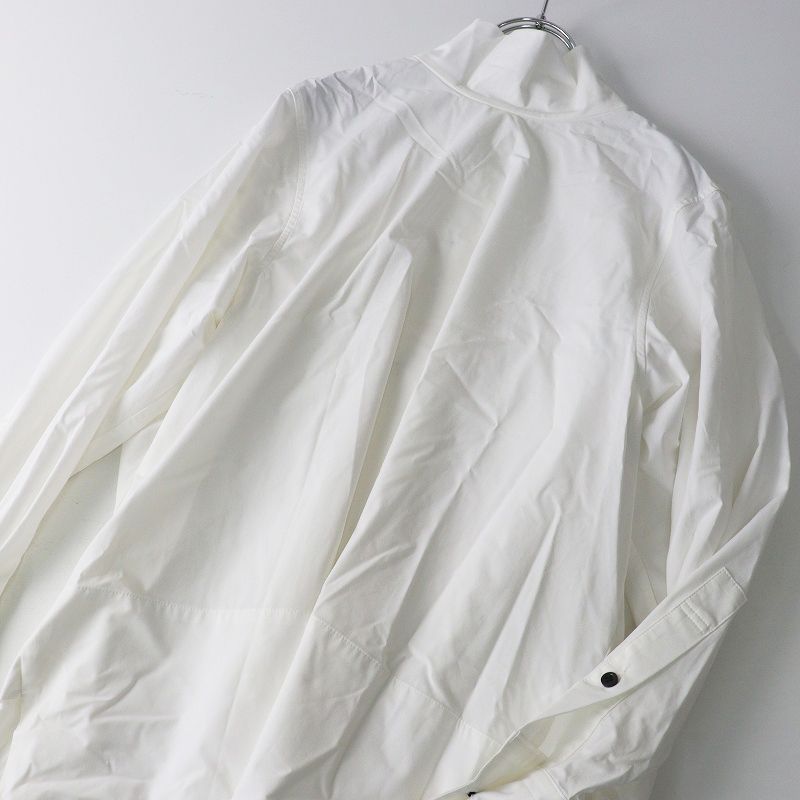  2025 AW ローヘン LOHEN ハイスタンドブラウス F ホワイト バックボタン シャツ ロング チュニック トップス 長袖 シャツ ブラウス