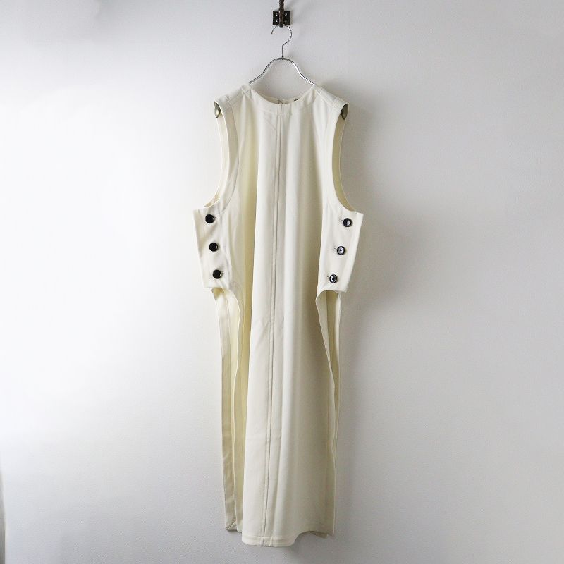 2025SS ローヘン LOHEN サイドスリットロングジレ F オフホワイト ベスト ノースリーブ ワンピース ドレス 2400014654479
