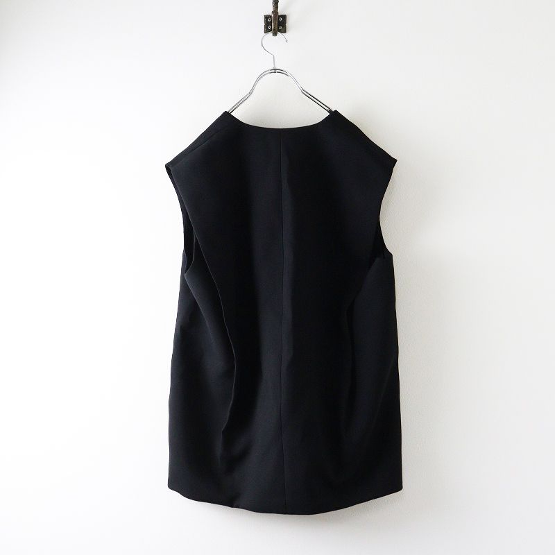 2025 SS ローヘン LOHEN バックタックショートジレ F ブラック ジップ ベスト アウター