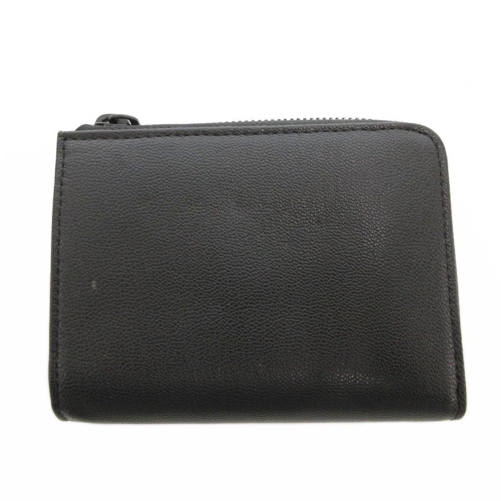 ディーゼル DIESEL コンパクトウォレット 財布 レザー L字ファスナー 黒 ブラック FF GY 99