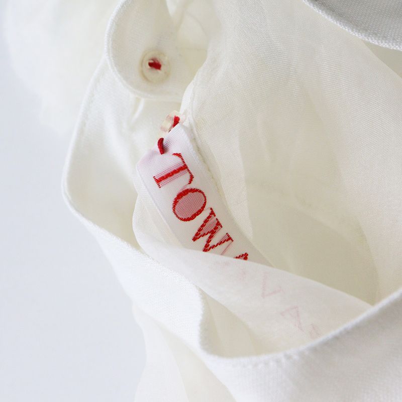 シルクオーガンジーフリルブラウス ホワイト