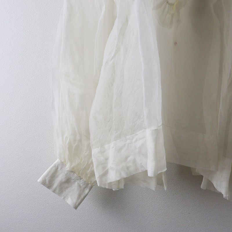 シルクオーガンジーフリルブラウス