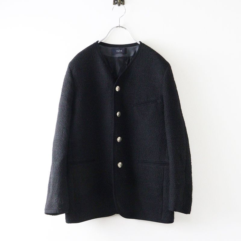 2025AW イレーヴ YLEVE TYLOLEAN TWEED JK チロリアンツイードジャケット 0 ブラック アウター ノー 2400014669794