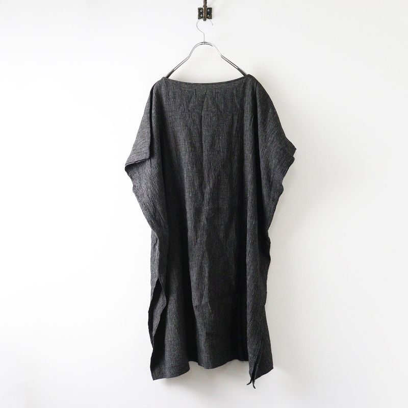 2025 SS エヴァムエヴァ evam eva linen cotton poncho リネンコットンポンチョ ｜グレー系 トップス ノースリーブ