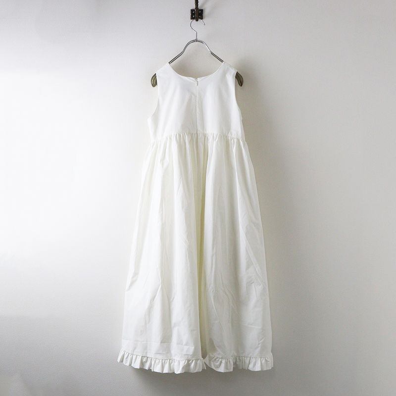 ビビィ Bibiy COCO LONG DRESS F ホワイト フリル ロング ドレス ノースリーブ ワンピース フ 2400014671018