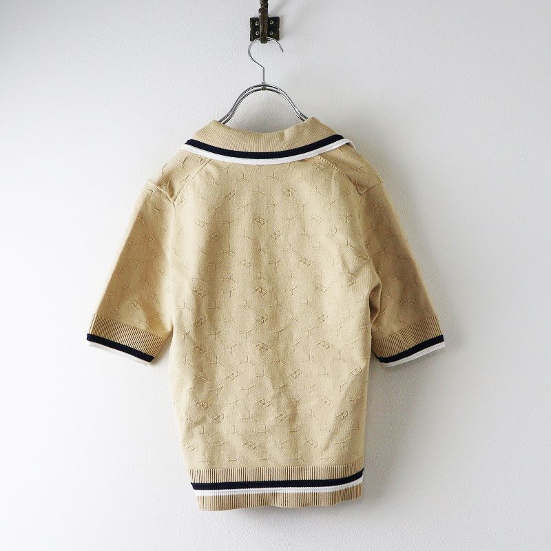 美品 ビビィ Bibiy 25 B. SUMMER KNIT F＼ベージュ サマーニット ロゴ