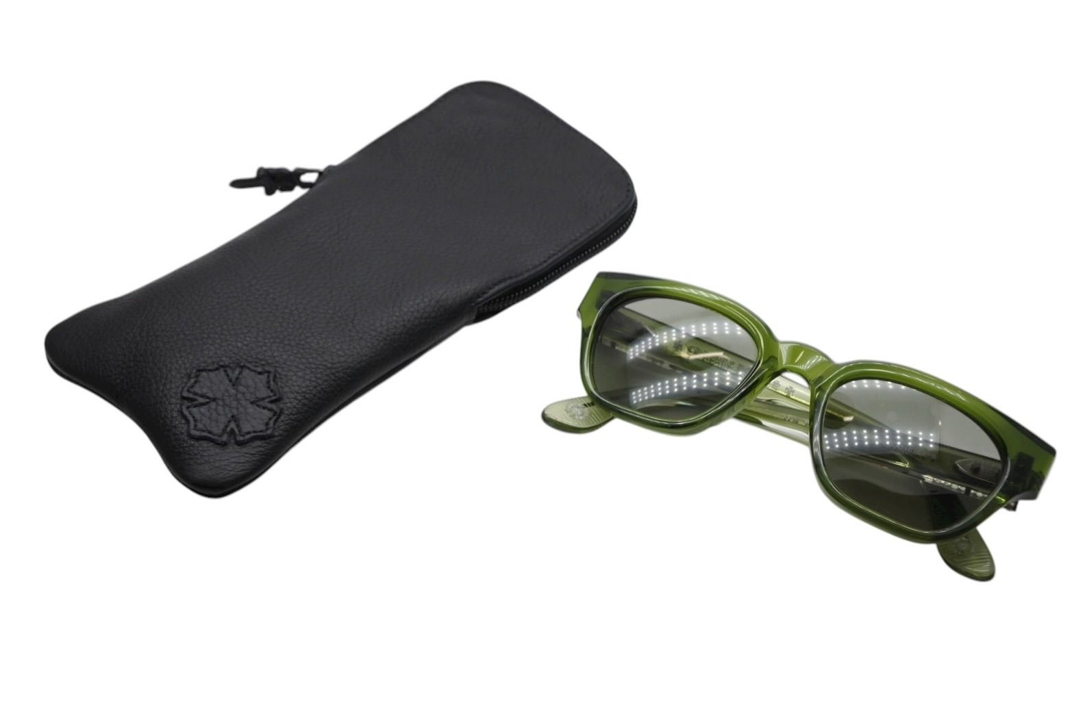 CHROME HEARTS クロムハーツ MIDIXATHRILL Ⅱ サングラス アイウェア サイズ52 23-150 CHプラス クリアグリーン 4b008745