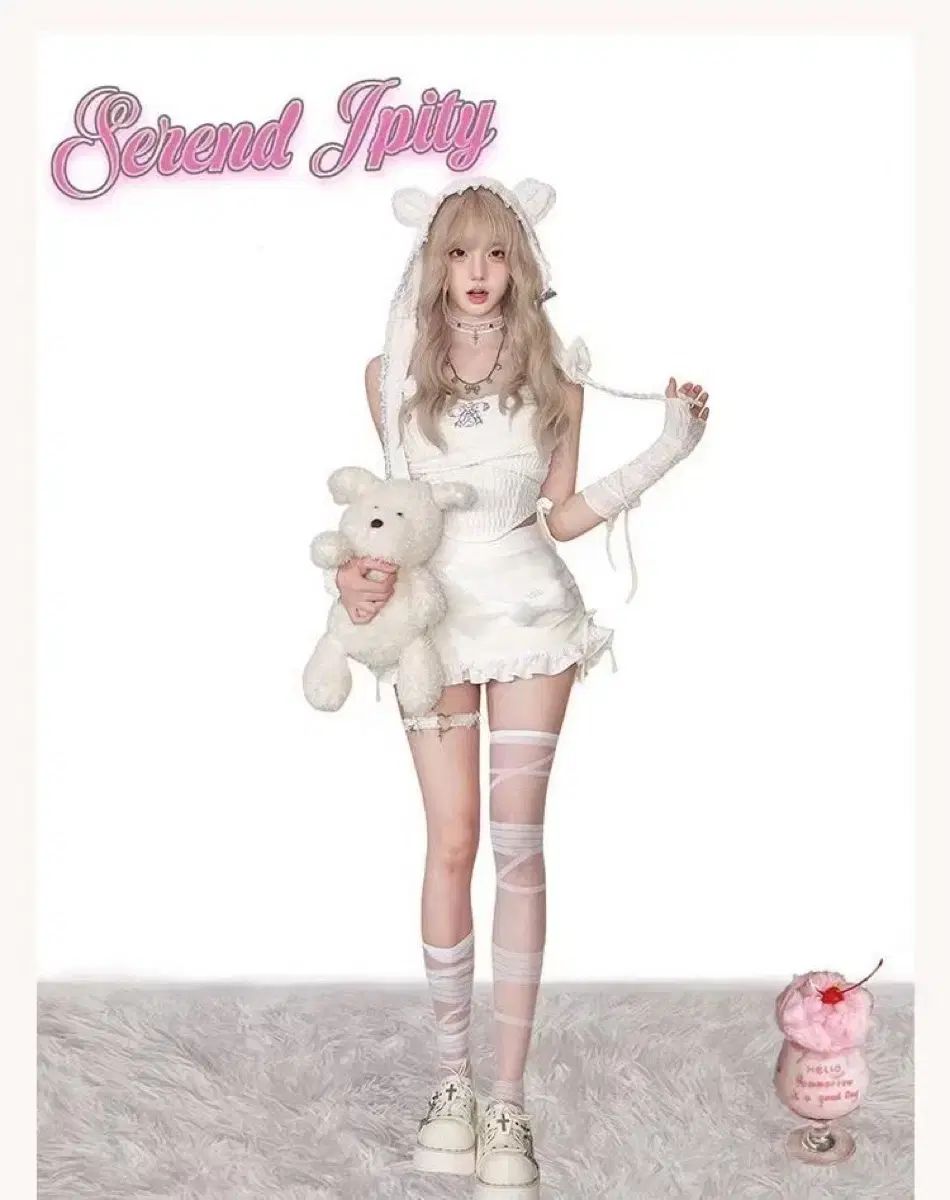 セット ホルターネック 紐 ノースリーブ トップス ハイウエスト スカート フード ニット セット GULLKHAN_COM