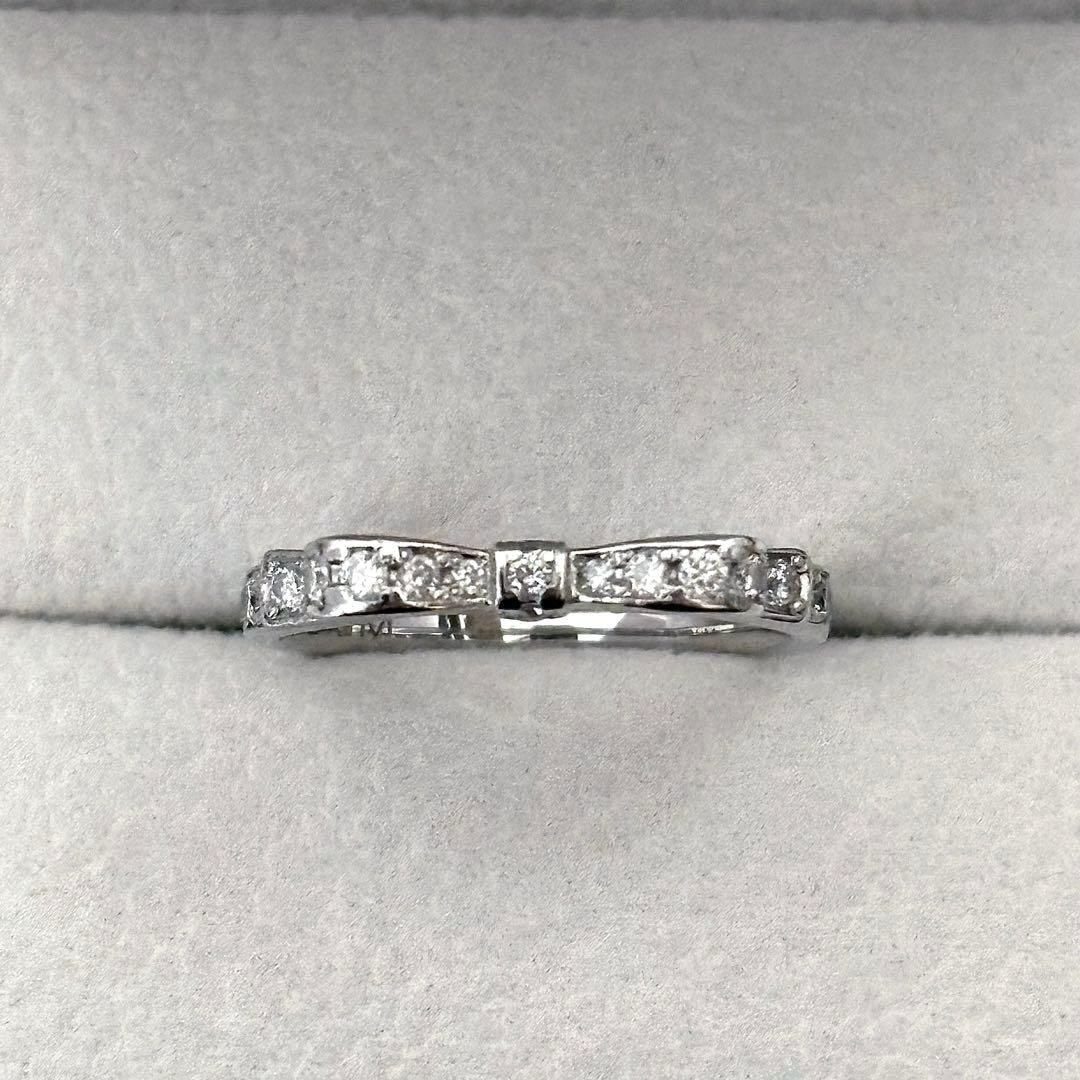 303【ヴァンドーム青山】Pt950 リュバン ダイヤモンド 0.20 リング