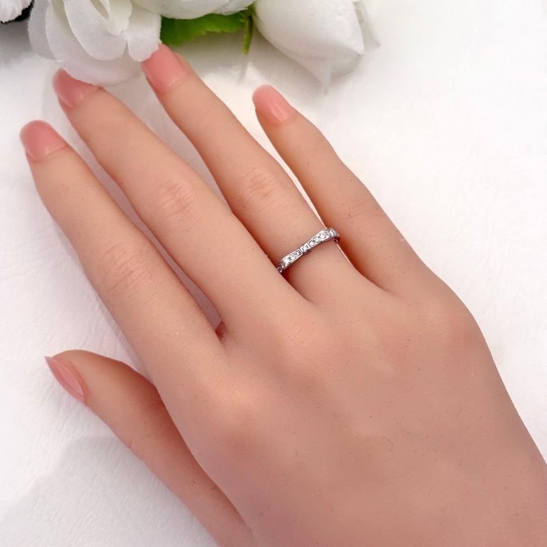 303【ヴァンドーム青山】Pt950 リュバン ダイヤモンド 0.20 リング