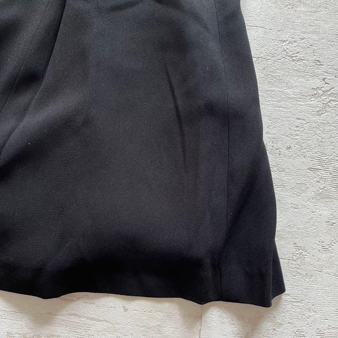 クロエフォーマル半袖ロングワンピース9号ブラックY1