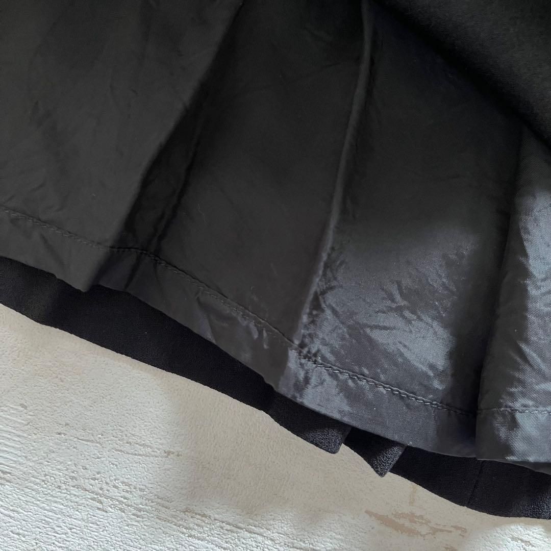 クロエフォーマル半袖ロングワンピース9号ブラックY1