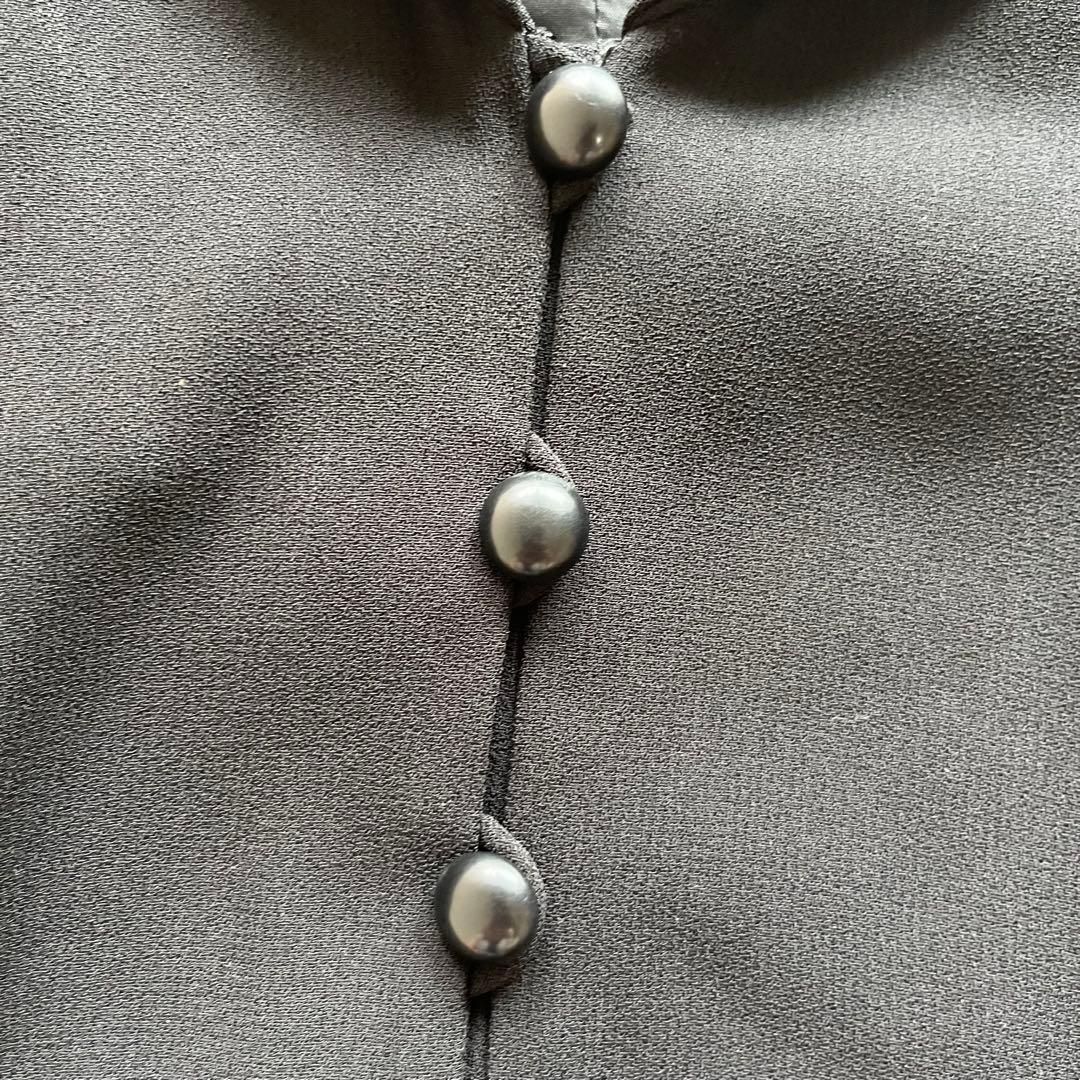 クロエフォーマル半袖ロングワンピース9号ブラックY1