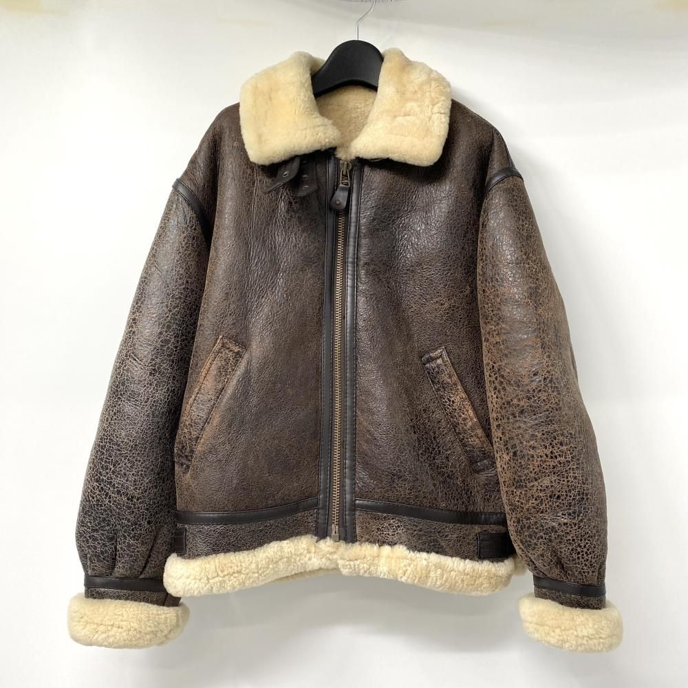 U.S ARMY B-3 ムートンレザー フライトジャケット サイズM ブラウン 17