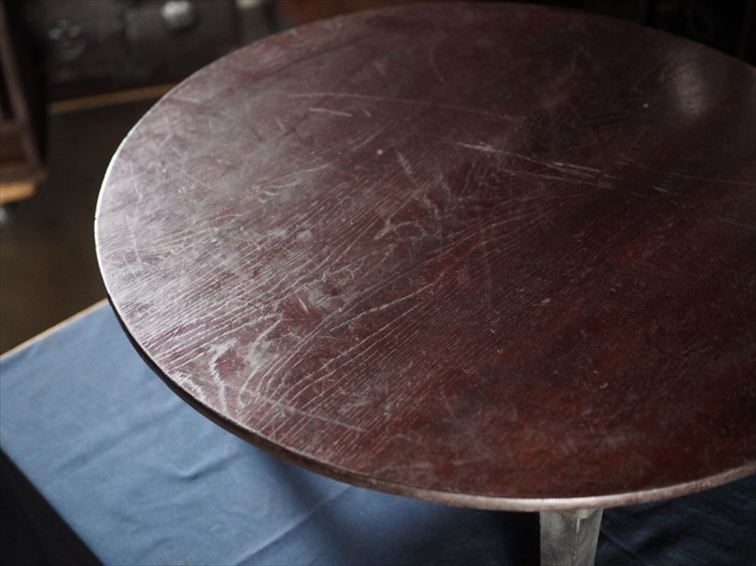 昭和レトロな折畳丸ちゃぶ台 昭和前期 古録展 品番F4474 MARWIL-DEMENAGEMENTS_CH