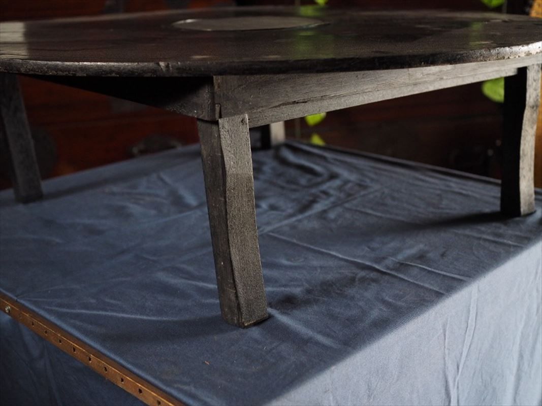 昭和レトロな折畳丸ちゃぶ台