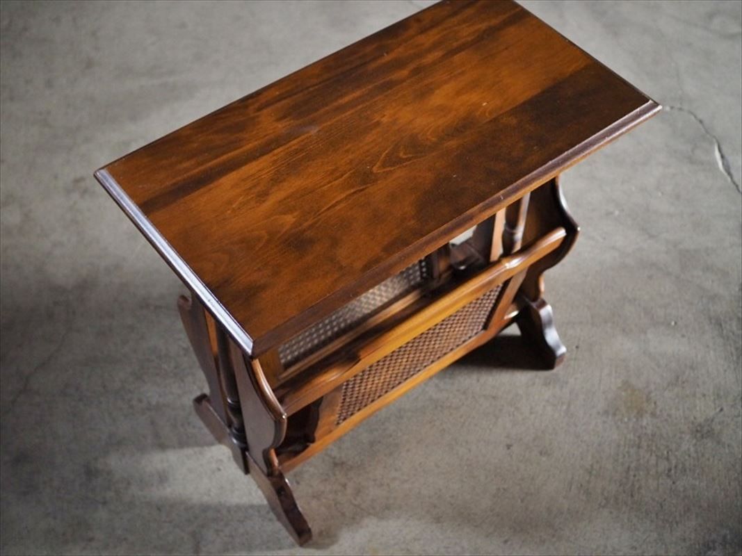 カリモク ブックラック付 サイドテーブル ~1985 古録展 品番F4512