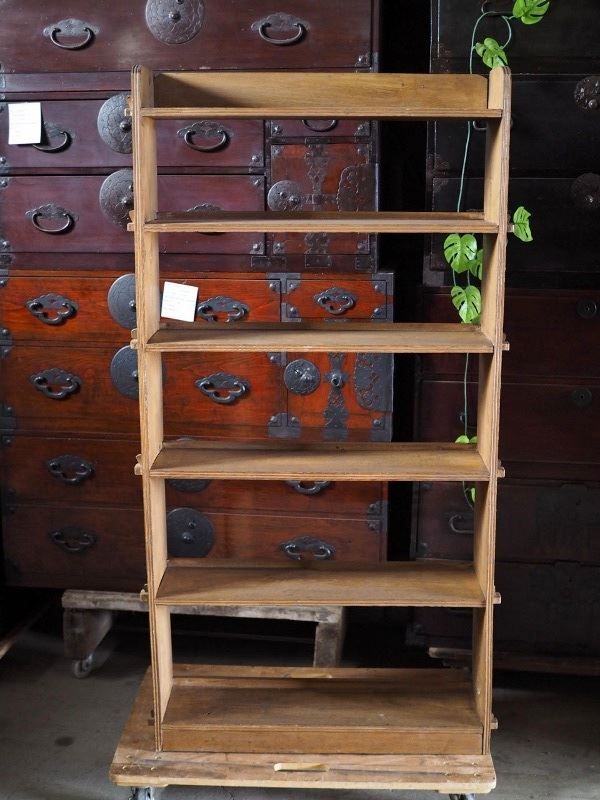 頑丈な楔式レトロ本棚 昭和中期 古録展 送料無料 品番S10805