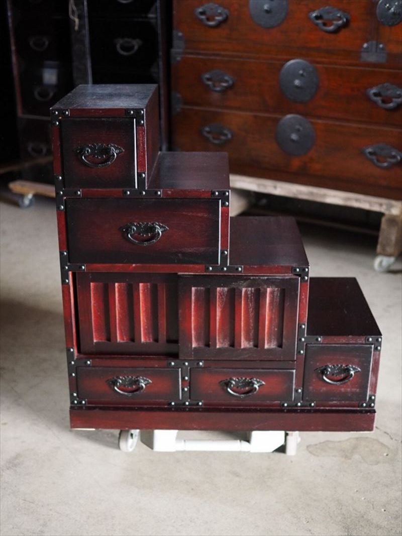 小型階段箪笥 飾り棚 現代モノ 古録展 送料無料 品番S10830