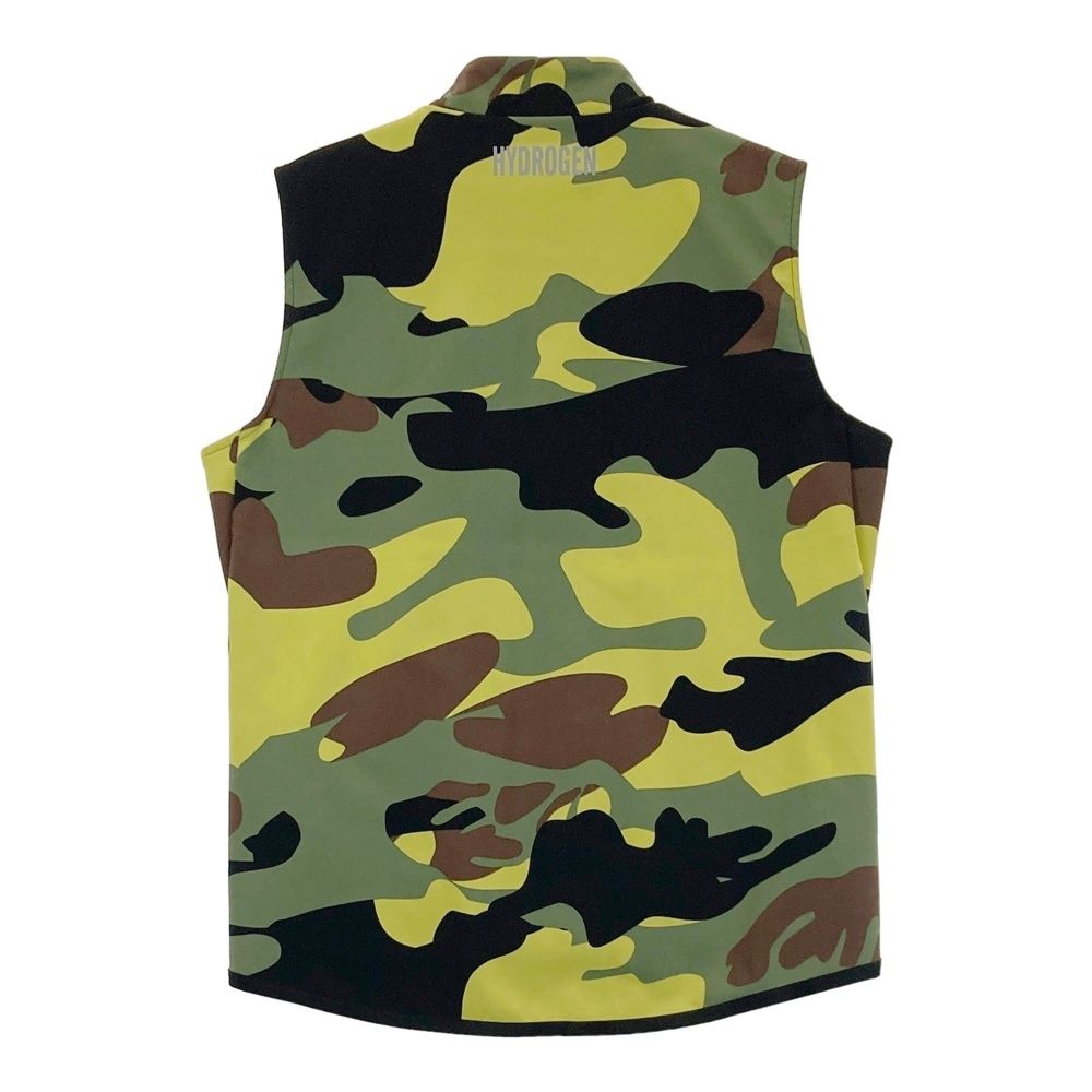 サイズ M HYDROGEN GOLF ハイドロゲン ゴルフ ジップベスト カモフラ柄 イエロー系 240101545942 ゴルフウェア メンズ ストスト