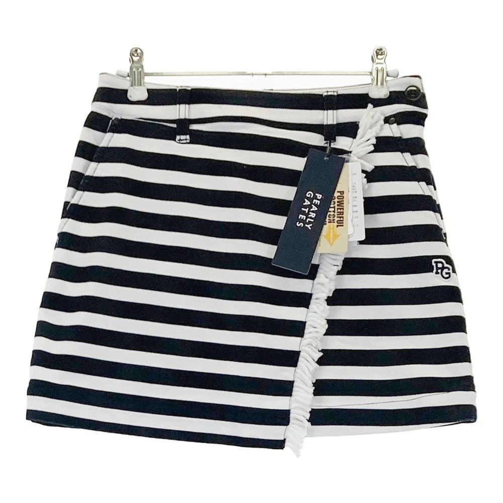 サイズ 00 PEARLY GATES パーリーゲイツ 055-2234114 ストレッチスカート ボーダー柄 ブラック系 240101551846 ゴルフウェア レディース ストスト