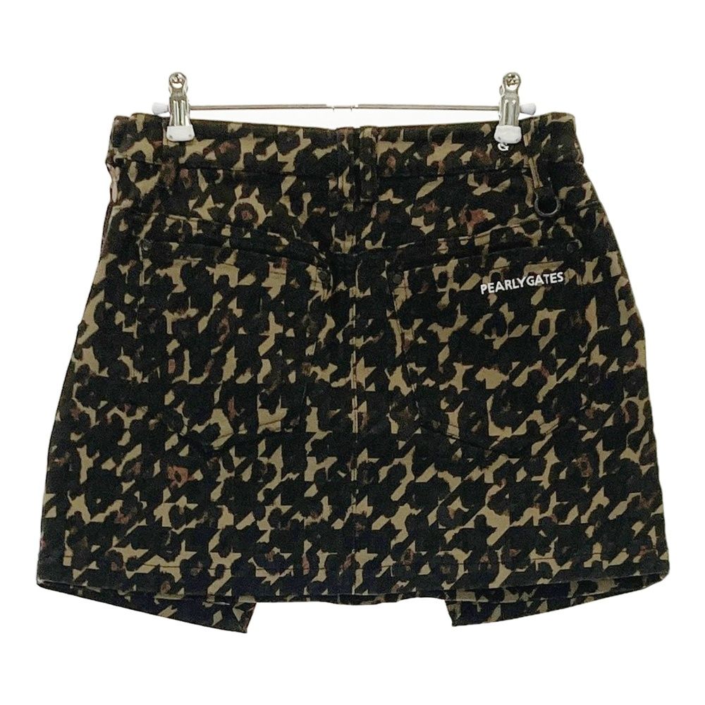サイズ 0 PEARLY GATES パーリーゲイツ 055-2234016 ストレッチスカート レオパード 千鳥柄 ブラウン系 240101551849 ゴルフウェア レディース ストスト
