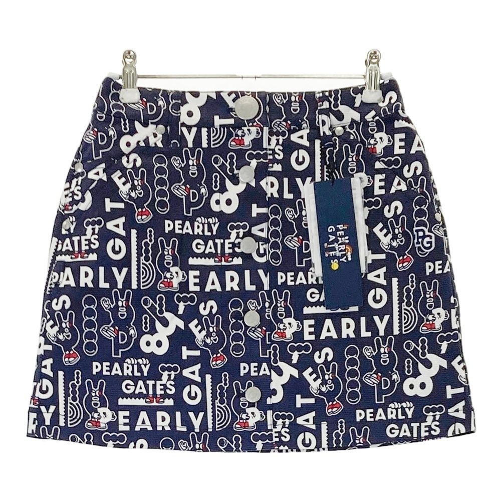 パーリーゲイツ ストレッチスカート 落書きハート柄プリントサイズ0 パーリーゲイツ ストレッチスカート 落書きハート柄プリントサイズ0
