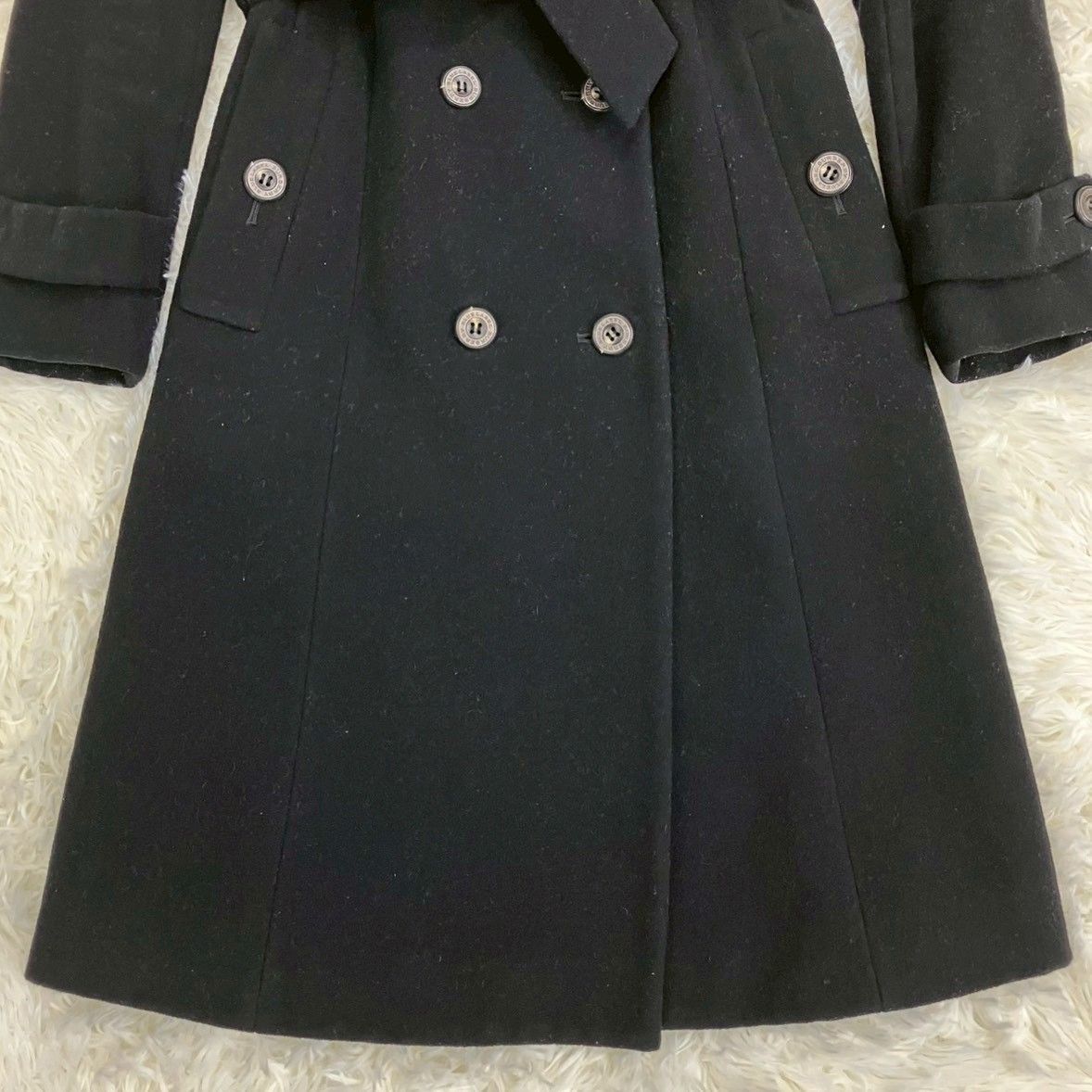 バーバリーブルーレーベル ベルテッドコート ロングコート