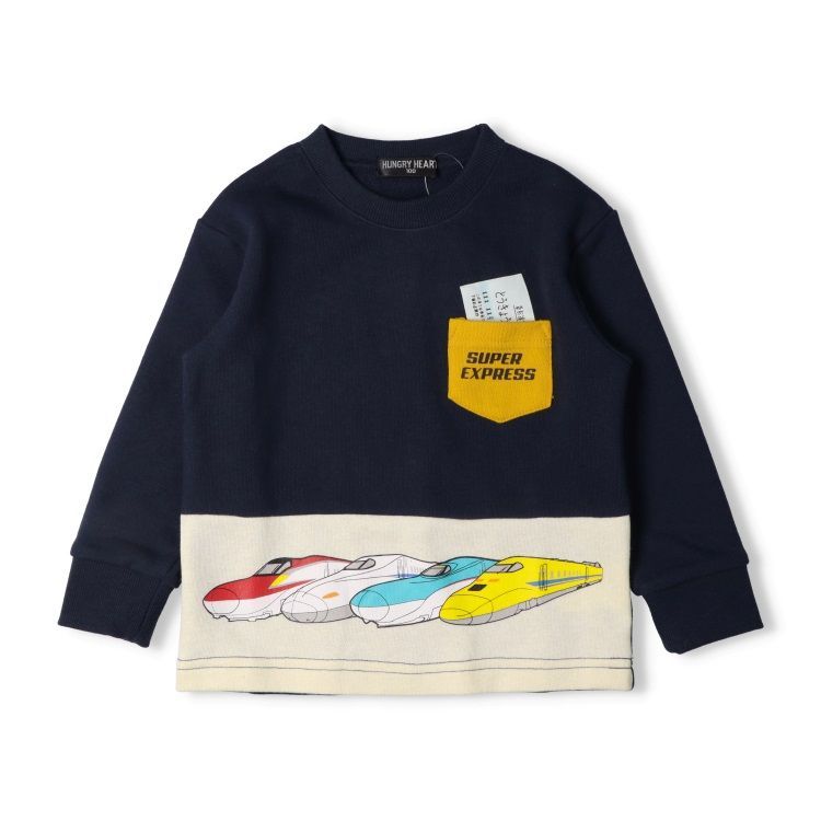 hungryheart JR新幹線電車プリント切替裏毛トレーナー k54612 - メルカリ