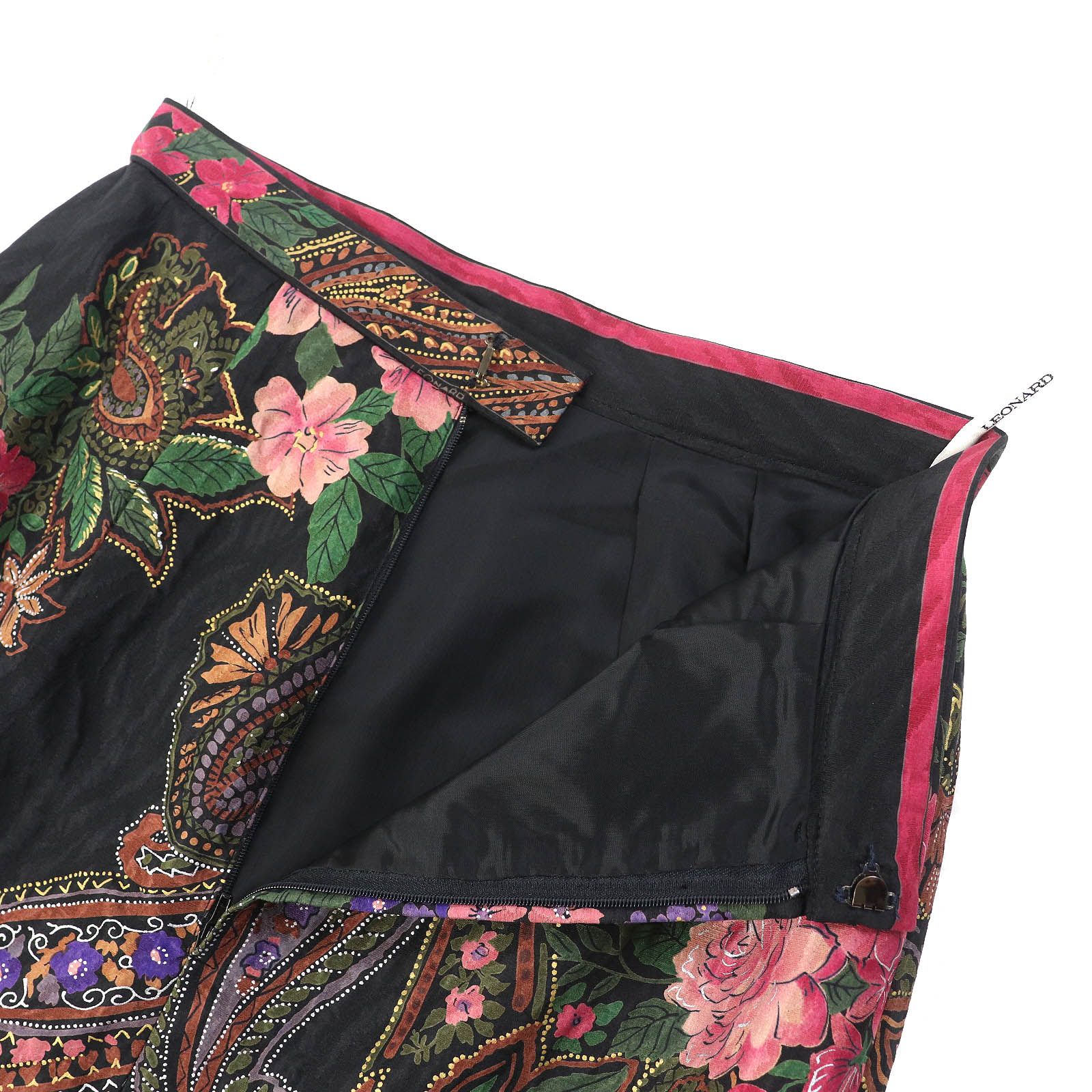 極美品△LEONARD FASHION レオナール ファッション シルク ウール