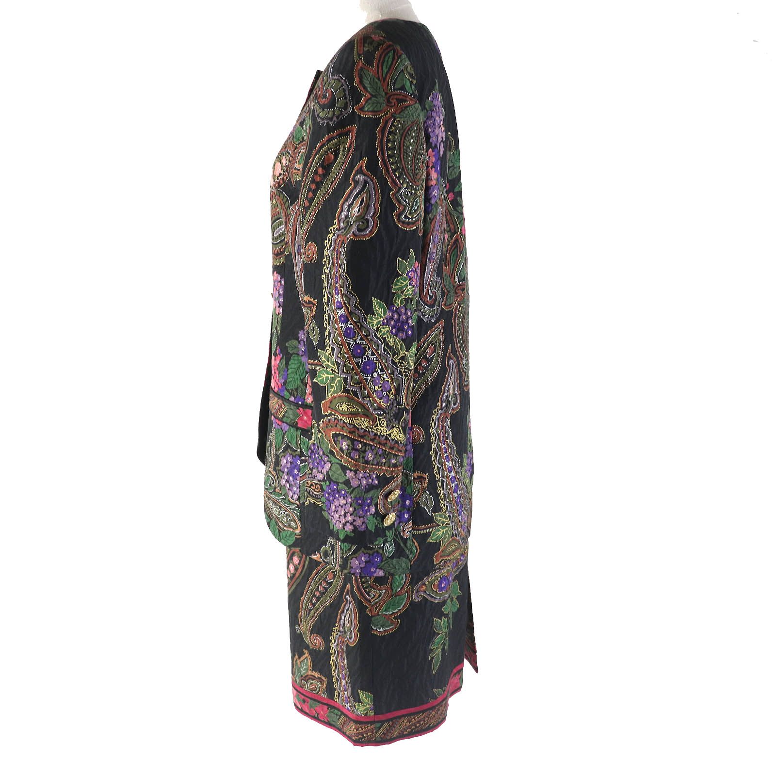 極美品△LEONARD FASHION レオナール ファッション シルク ウール