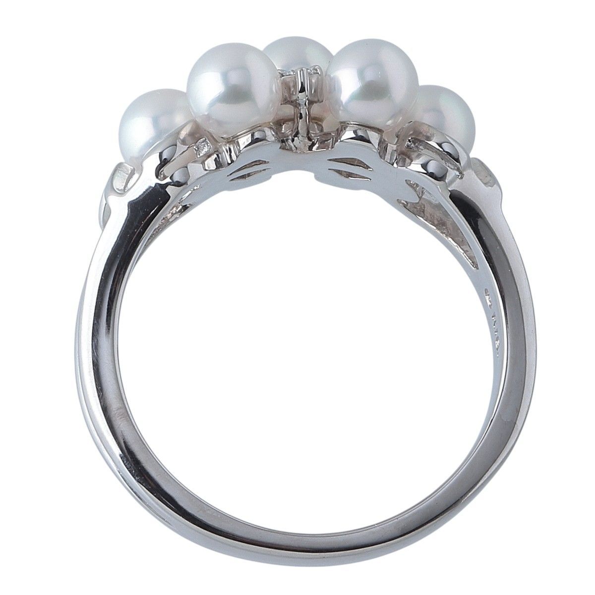 ミキモト ミキモト MIKIMOTO 9号 リング アコヤ真珠 8.5mm ダイヤ Pt 