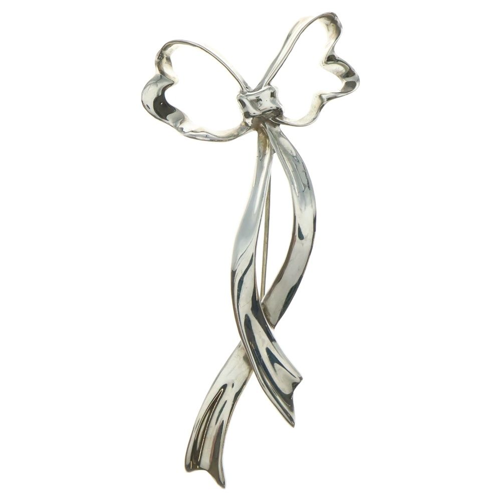 TIFFANY&Co (ティファニー) リボンモチーフ ブローチ ピンバッジ