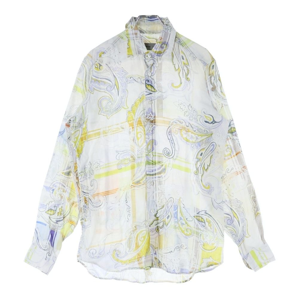 ETRO (エトロ) ペイズリー総柄 リネン ロングスリーブ 長袖 シャツ