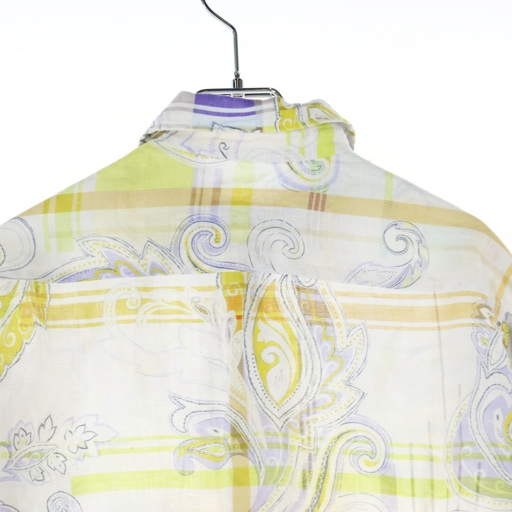 ETRO (エトロ) ペイズリー総柄 リネン ロングスリーブ 長袖 シャツ