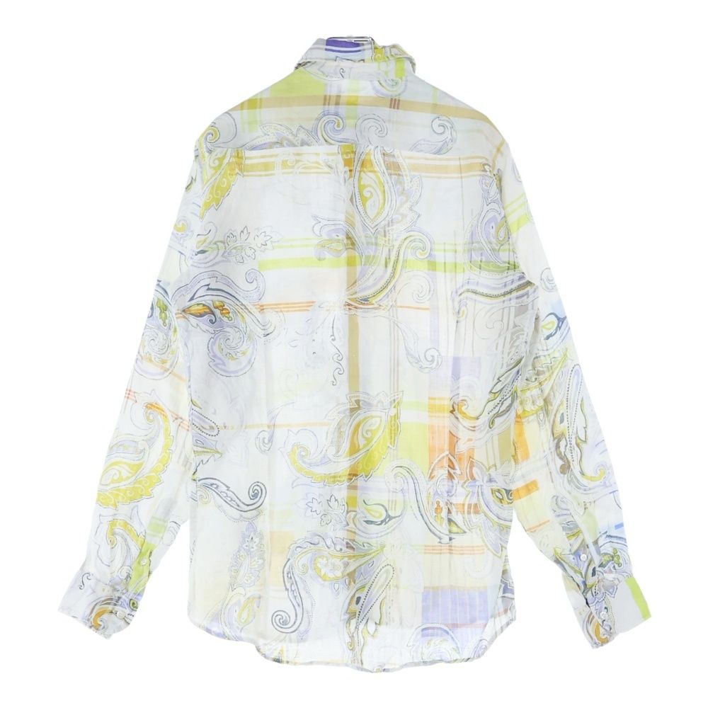 ETRO (エトロ) ペイズリー総柄 リネン ロングスリーブ 長袖 シャツ