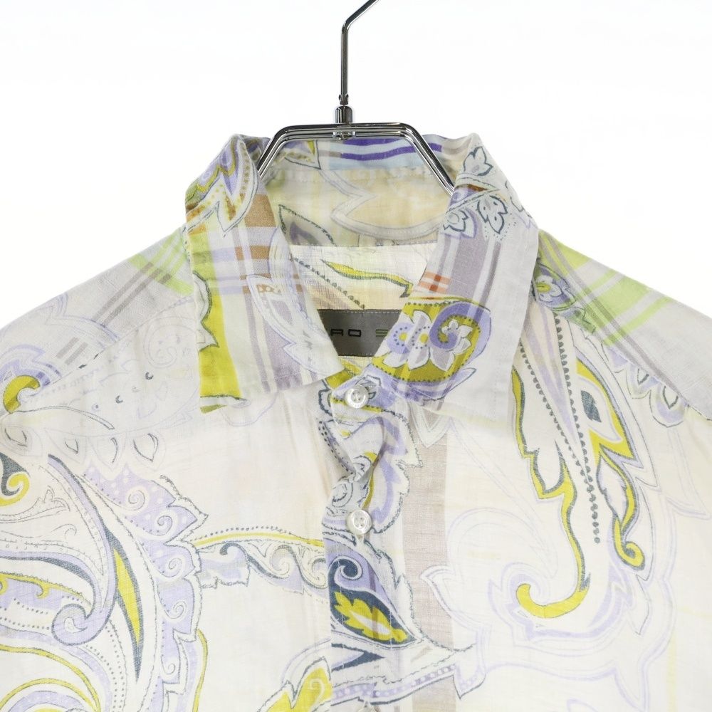ETRO (エトロ) ペイズリー総柄 リネン ロングスリーブ 長袖 シャツ