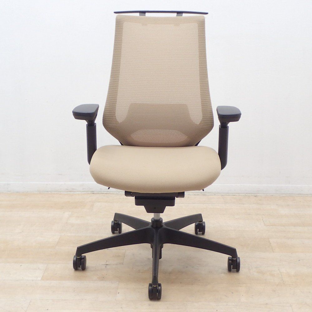 コクヨ デュオラチェア オフィスチェア CR-G W 3001 ブラウン 肘付き メッシュ ハイバック EG19233