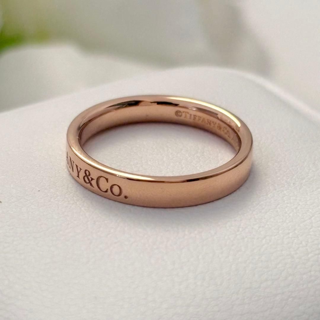 215【ティファニー】K18 フラットバンドリング 約7.5号 - メルカリ