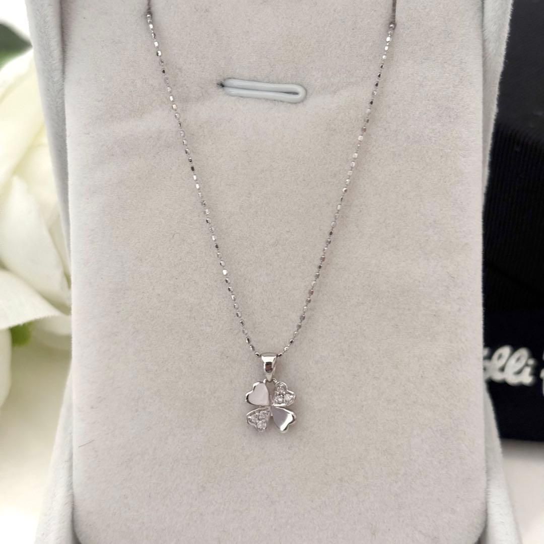 319 フォリフォリ K18 ダイヤモンド 0.04ct ネックレス クローバー FORTGASGNV_COM_BR