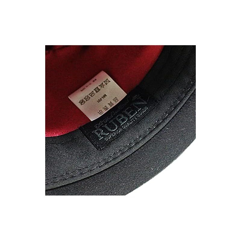  彡 ルーベン 特別企画 BLACK COLLECTION たためる フェルトハット オーストラリア産 ウール 使用 中折れハット ブラック ハット 帽子