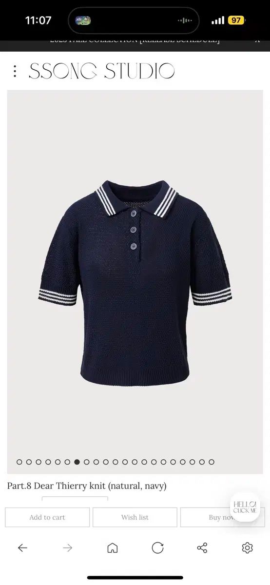 ソンスタジオ Dear Thierry knit ネイビー