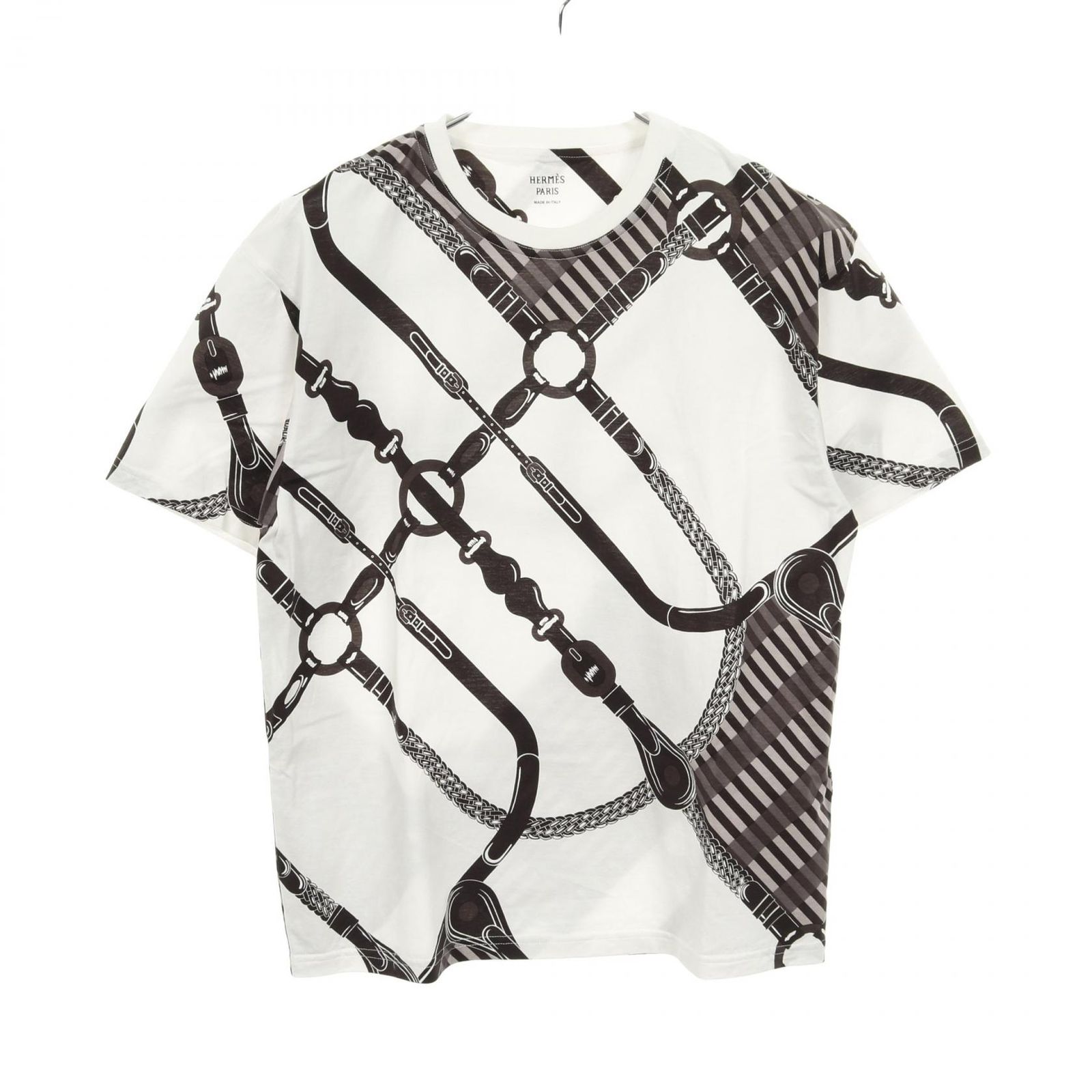 エルメス HERMES カットソー Coaching Remix コーチングリミックス コットン Tシャツ レディース Used B