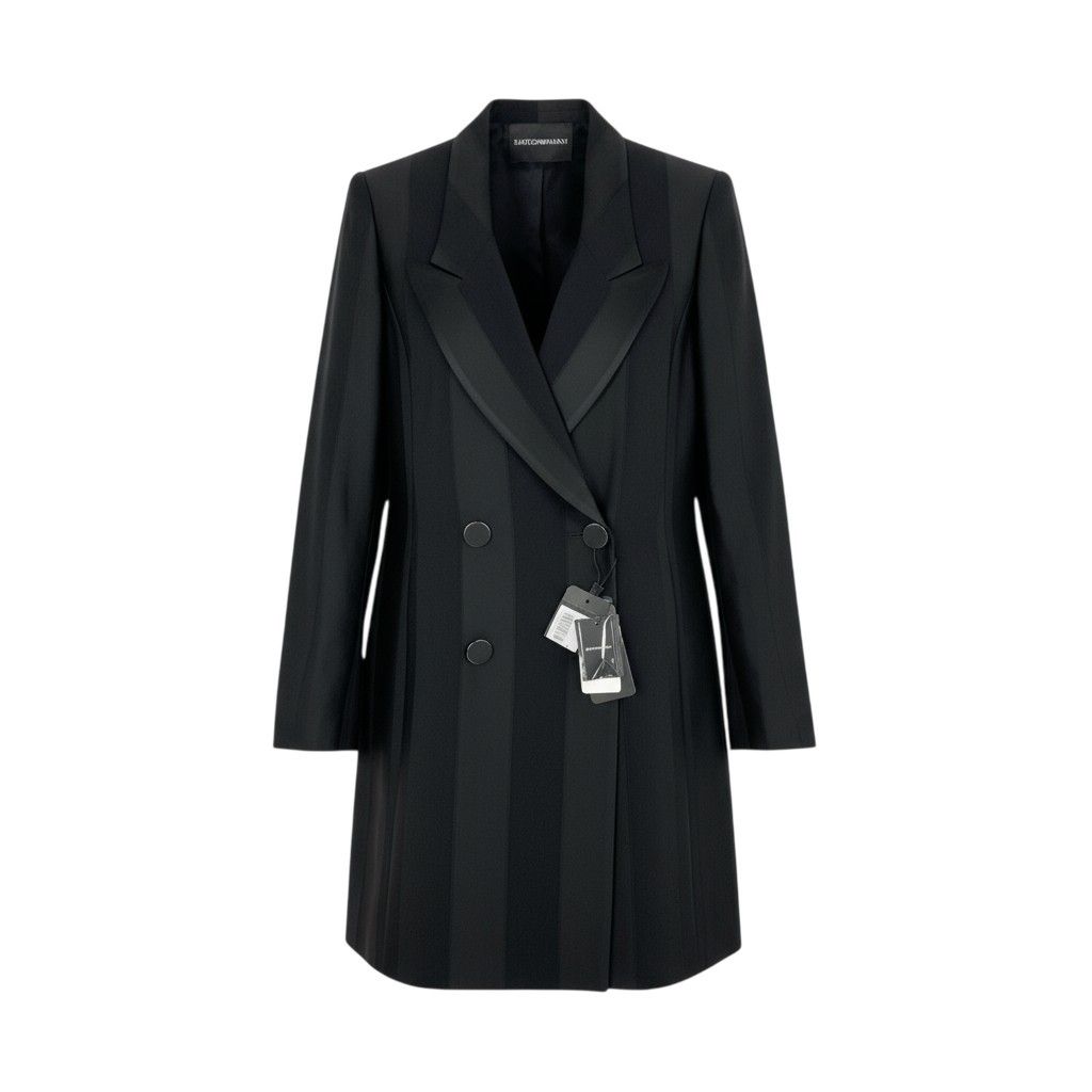 新品未使用 EMPORIO ARMANI ストライプ ネクタイ ブラック 新品未使用