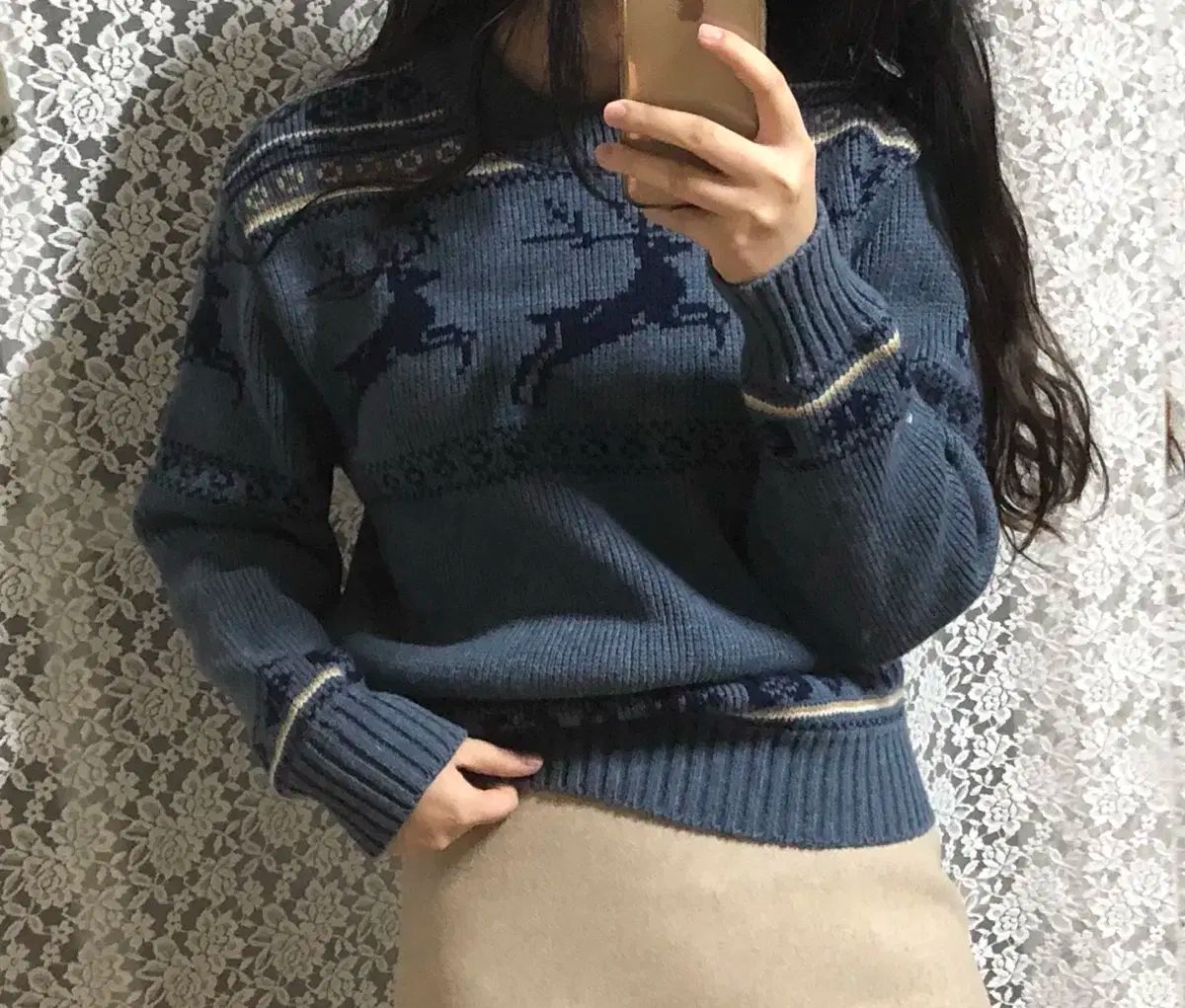 ヴィンテージ カウチン ノルディック ニット