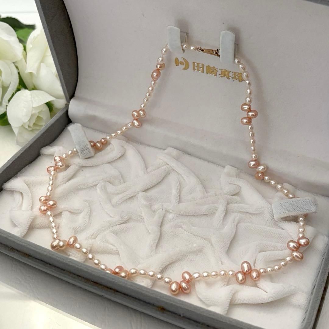 393 タサキ K18 パール ネックレス 全長約47.5cm